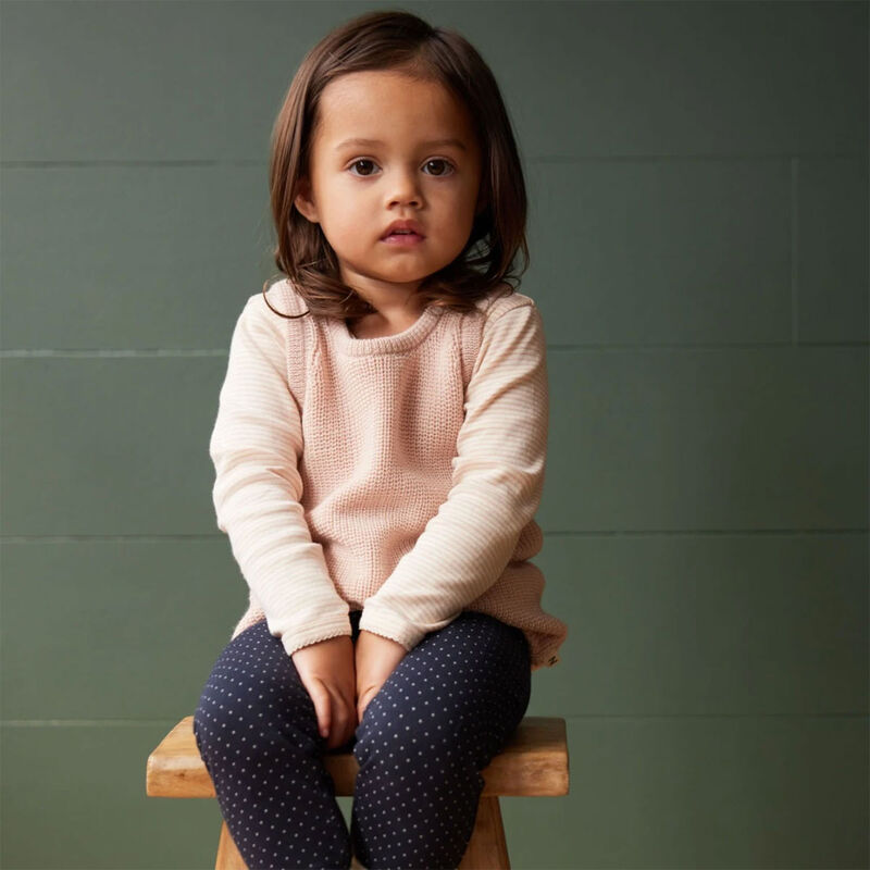 Nature Baby Leggings Navy Mini Polka image number 2